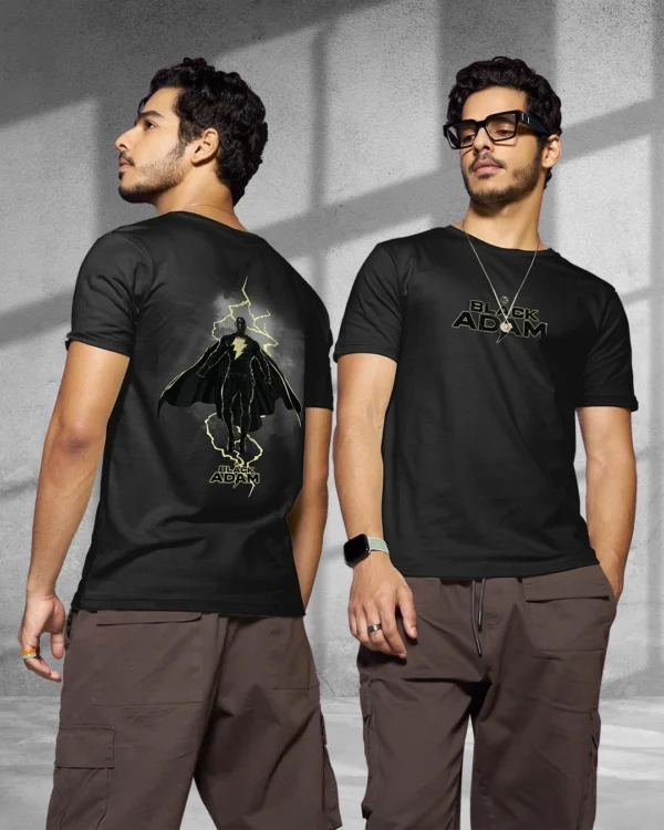 Men's Black Adam Graphic Printed T-shirt