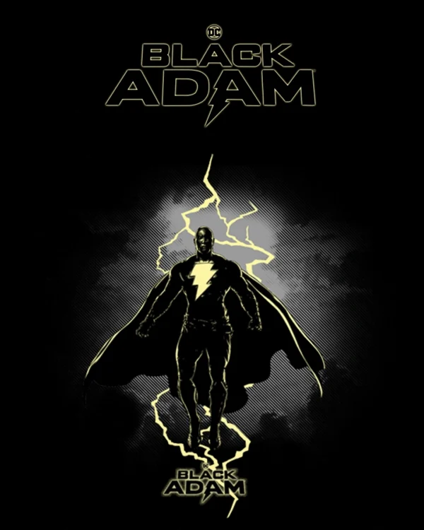 Men's Black Adam Graphic Printed T-shirt - Image 4