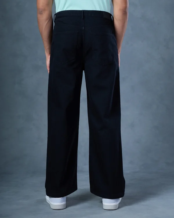 Men's Black Straight Fit Jeans - Image 3