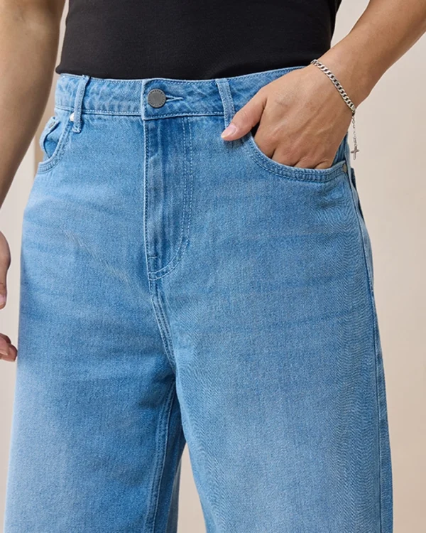 Men's Blue Baggy Wide Leg Jeans - Image 5